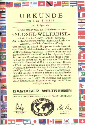 Weltreiseurkunde  (Ridder Reisen Urkunde.JPG 54KB)